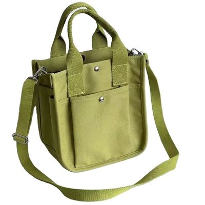 O mais novo estilo de moda de lona Crossbody Bolsa de compras com correia ajustável