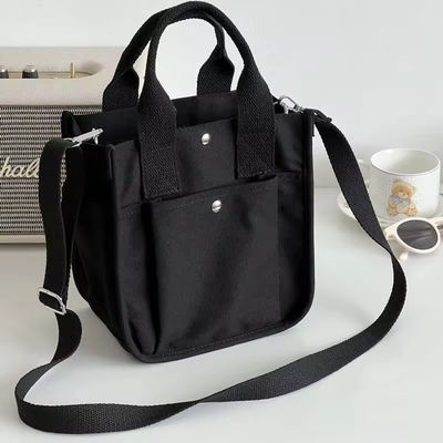 O mais novo estilo de moda de lona Crossbody Bolsa de compras com correia ajustável