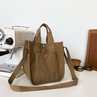 O mais novo estilo de moda de lona Crossbody Bolsa de compras com correia ajustável