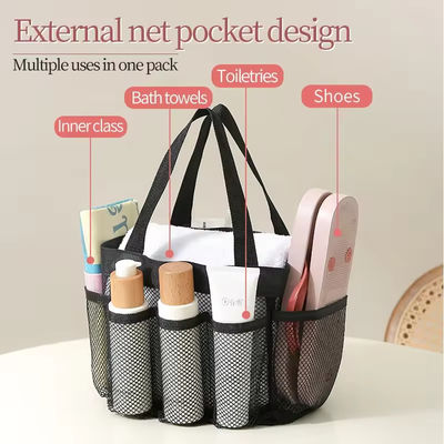 Saco de Tote de praia de malha essencial de verão com bolsos múltiplos e cor personalizada