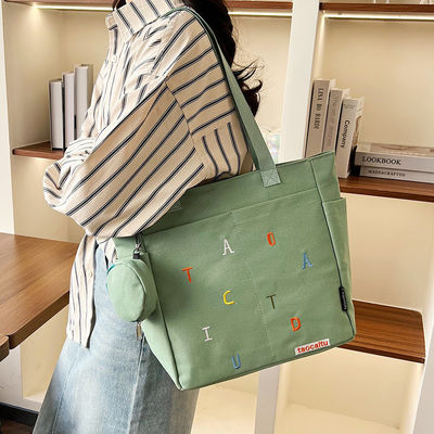 Saco do ombro de lona de 2023 para mulher gentil em média 30-50cm cor personalizada
