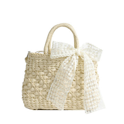 2024 Bolsas de ombro Tote Bag México Francês Cesto Palha Tecido Bolsas de praia Mulheres despojadas