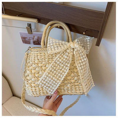 2024 Bolsas de ombro Tote Bag México Francês Cesto Palha Tecido Bolsas de praia Mulheres despojadas