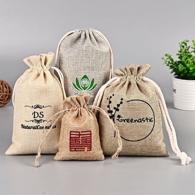 Desenho de desenho animado Diy personalizado Proteção Ambiental de cânhamo Moda de linho Saco de cordas