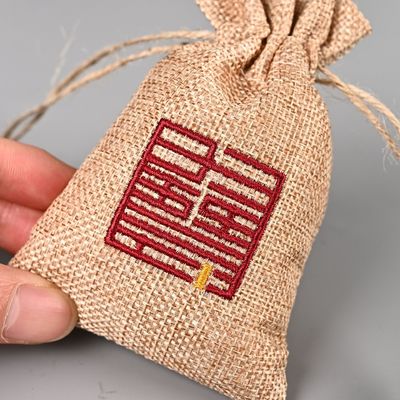 Desenho de desenho animado Diy personalizado Proteção Ambiental de cânhamo Moda de linho Saco de cordas