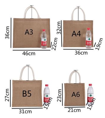 Moda Bolsa de mão de linho feminina de viagem reutilizável Tote Tote Jute Bag para compras de presentes