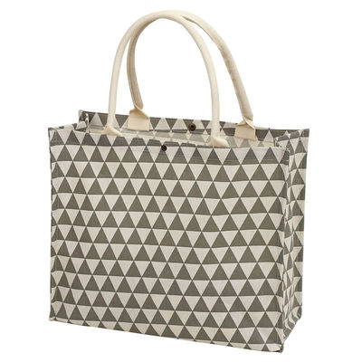 Bolsas de linho de algodão ecológico grandes Bolsas de Tote de junte de cânhamo de Hesse com design personalizado