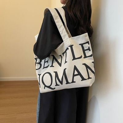 Saco de explosão feminino de estilo manuseável com letras de moda impressas e grande capacidade