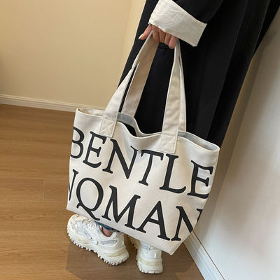 Saco de explosão feminino de estilo manuseável com letras de moda impressas e grande capacidade