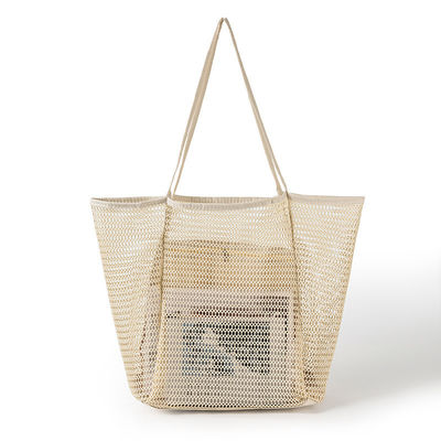 Saco de crochê de um ombro feito à mão Design de tecelagem para um visual casual e simples de verão na praia