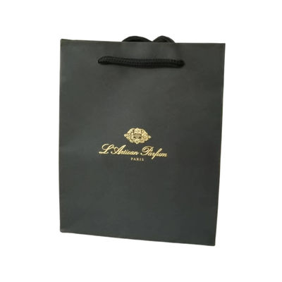 Vestuário de luxo Venda de Presentes Negro Joialharia Saco de papel com cor personalizada