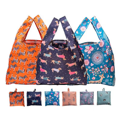 Sacos de supermercado à prova d'água de nylon eco-friendly reciclados com estilo soft-loop