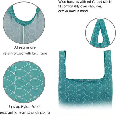 Sacos de supermercado à prova d'água de nylon eco-friendly reciclados com estilo soft-loop