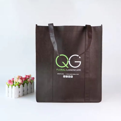 Logotipo impresso Eco Custom Reutilizável Tecido Não Tecido Carry Tote Bag para compras de mantimentos