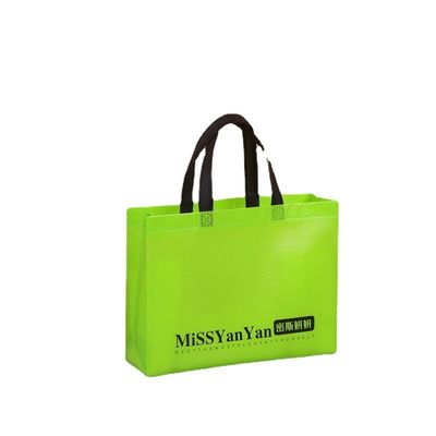 Logotipo impresso Eco Custom Reutilizável Tecido Não Tecido Carry Tote Bag para compras de mantimentos