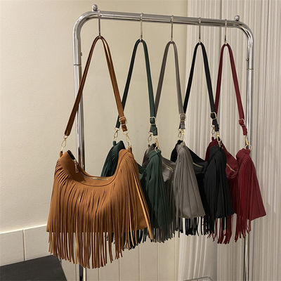 Saco personalizado com alças de lenço mais recente estilo da moda e franja colorida