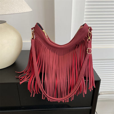 Saco personalizado com alças de lenço mais recente estilo da moda e franja colorida
