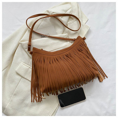 Saco personalizado com alças de lenço mais recente estilo da moda e franja colorida