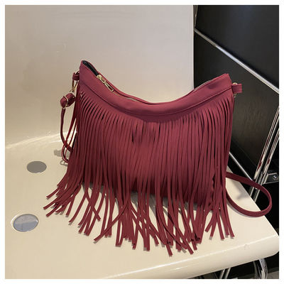 Saco personalizado com alças de lenço mais recente estilo da moda e franja colorida