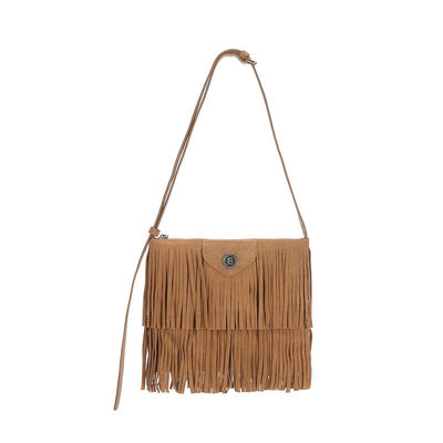 Poliéster Médio Eco Amigável Regalos de Dama de Noiva Personalizado Fringe Natureza Tassel Tote Saco para Mulheres