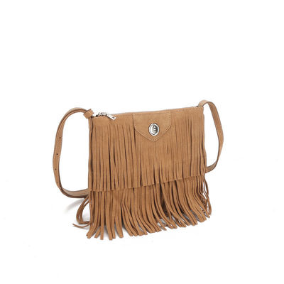 Poliéster Médio Eco Amigável Regalos de Dama de Noiva Personalizado Fringe Natureza Tassel Tote Saco para Mulheres