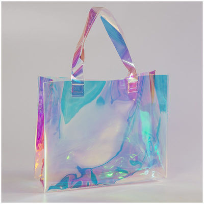 Cartão Padrão PVC Tote Bag Impermeável Design transparente e personalizável