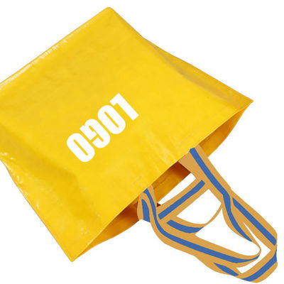Logotipos personalizados Tamanho médio Reutilizável Impermeável Pp tecido Laminado Bolsas de compras