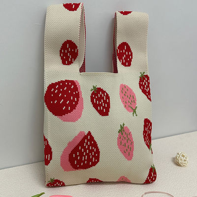 Moda de luxo flor de padrão mini bolsa de mão de mulheres Bolsa de compras Carinhosas bolsas de tricô
