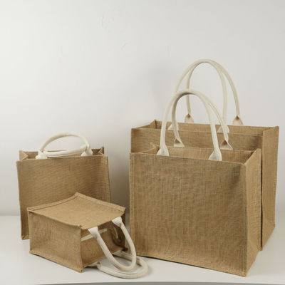 Saco de Jute Tote para Casamento Saco de Compras de Linho Natural