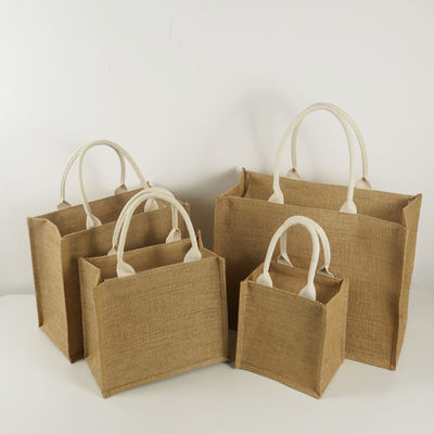 Saco de Jute Tote para Casamento Saco de Compras de Linho Natural