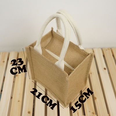 Saco de Jute Tote para Casamento Saco de Compras de Linho Natural