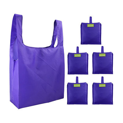 Saco de compras de tamanho médio Ripstop reutilizável, dobrável, customizavel