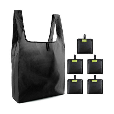 Saco de compras de tamanho médio Ripstop reutilizável, dobrável, customizavel