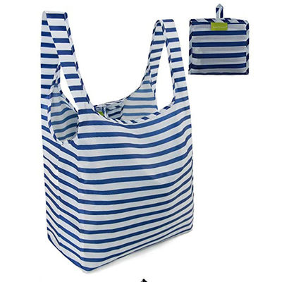 Saco de compras de tamanho médio Ripstop reutilizável, dobrável, customizavel
