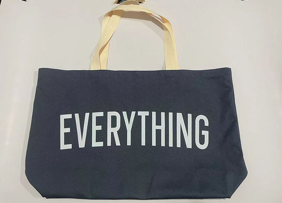 Logotipo personalizado aceito Medium Oversized Tote de compras impresso para conveniência de viagem