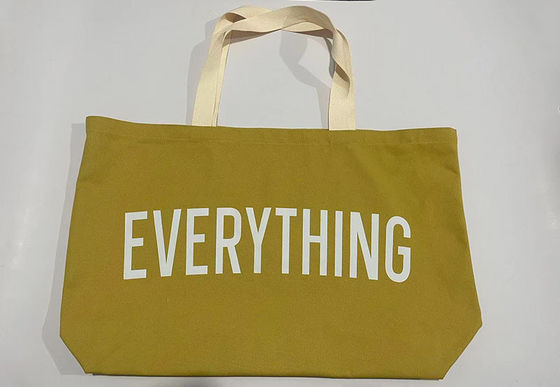 Logotipo personalizado aceito Medium Oversized Tote de compras impresso para conveniência de viagem