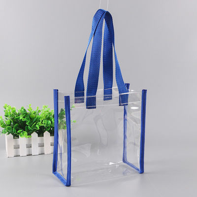 Saco de compras de plástico Tote Shoulder Pvc Beach Saco de mão com fecho de logotipo para mercadorias