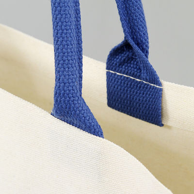 Bolsa de Tote personalizada em branco Quadrado Bottom Canvas de algodão Bolsa de compras para publicidade