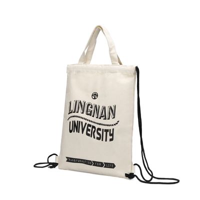Cartoon Pattern Logotipo personalizado Bolsa de mão reutilizável de grande capacidade para ambiente