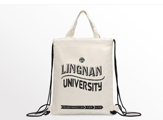 Cartoon Pattern Logotipo personalizado Bolsa de mão reutilizável de grande capacidade para ambiente