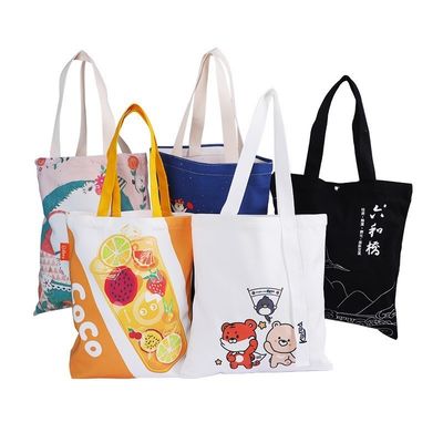 Modelo de Impressão Moderno Custom Blank Manual de algodão de lona Tote Saco com Logo