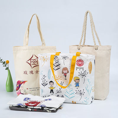 Modelo de Impressão Moderno Custom Blank Manual de algodão de lona Tote Saco com Logo