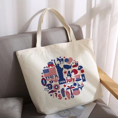 Promoção Custom Shoulder Durable Cotton Canvas Shopping Tote Bag com grande capacidade