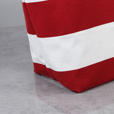 Sacos de tela portáteis com listras Sacos de compras personalizados com logotipo