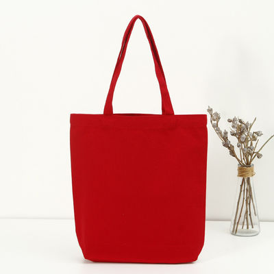 Compras Dimensões personalizáveis Saco de algodão de tela de cor sólida com logotipo personalizado