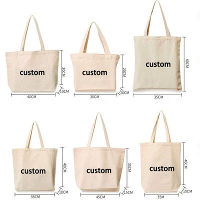 O mais novo logotipo personalizado da moda Eco-friendly Canvas Tote Bag com fecho e bolso