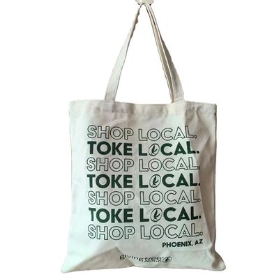 Logotipo Impresso Personalizado Regalos de algodão durável de lona de compras Tote Bag com cor personalizada