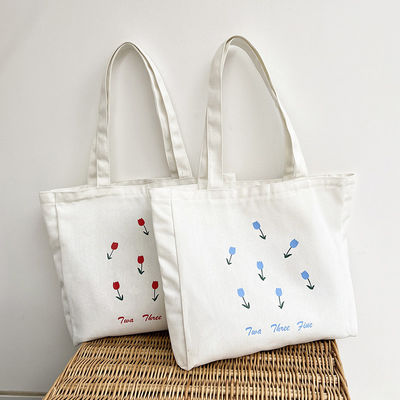 Cores personalizadas Eco-friendly Reciclado Saco de compras grande Sacos de algodão de lona