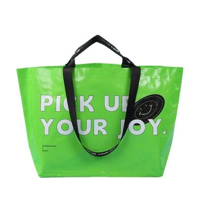 Presentes Todas as estações Bolsa de Tote de tecido laminado de PP dobrável com serviços de impressão de logotipo personalizado