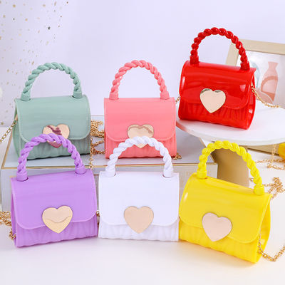 Mini Chain Strap Messenger Bolsas de Moda PVC Tote Sacos com PVC revestimento material